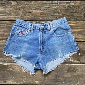 Vintage Tommy Hilfiger Cutoff High Waist S…